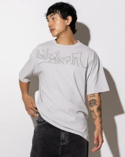 Tops & T-Shirts*Quiksilver Top Line Knit T-Shirt Grey Violet