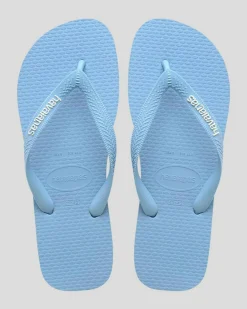 Flip Flops & Sandals|Flip Flops*Havaianas Top Rubber Logo Thongs Light Blue/white