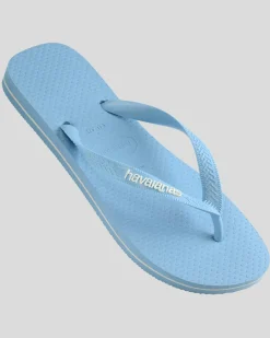 Flip Flops & Sandals|Flip Flops*Havaianas Top Rubber Logo Thongs Light Blue/white