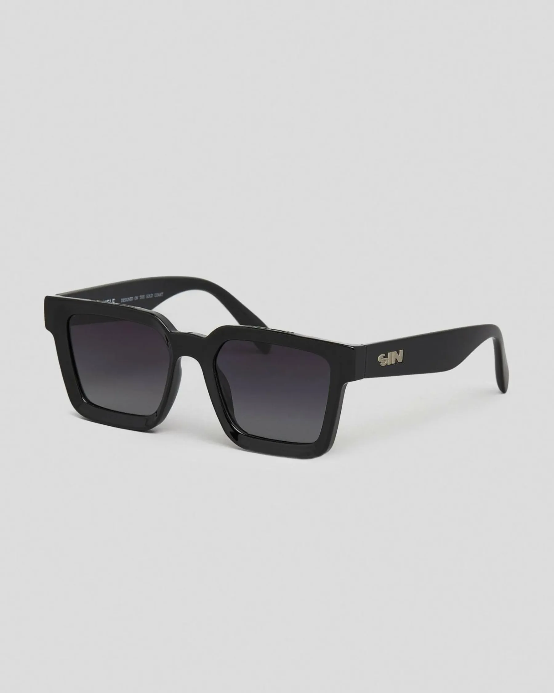 Sunglasses*Sin Eyewear Top Shelf Polarised Sunglasses Shiny Black / Smoke