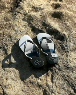 Flip Flops & Sandals*Havaianas Top Surfer Thongs New Graphite/new Graphite