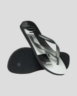 Flip Flops & Sandals*Havaianas Top Surfer Thongs New Graphite/new Graphite
