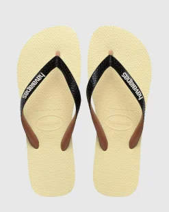 Flip Flops & Sandals*Havaianas Top Tred Thongs Beige/brown/white