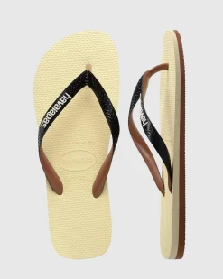 Flip Flops & Sandals*Havaianas Top Tred Thongs Beige/brown/white