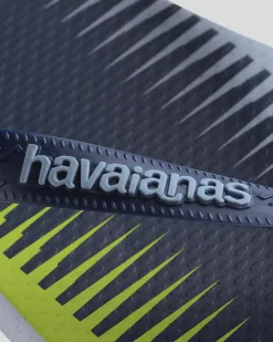 Flip Flops & Sandals*Havaianas Top Trend Thongs Navy/green