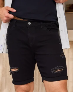 Denim|Shorts & Bottoms*Lucid Trapper Denim Walk Shorts Black