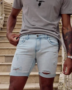 Denim|Shorts & Bottoms*Lucid Trapper Denim Walk Shorts Lt Blue