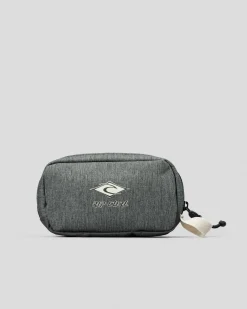 Travel Accessories*Rip Curl Travel Pouch Classic Surf Toiletry Bag Grey Heather