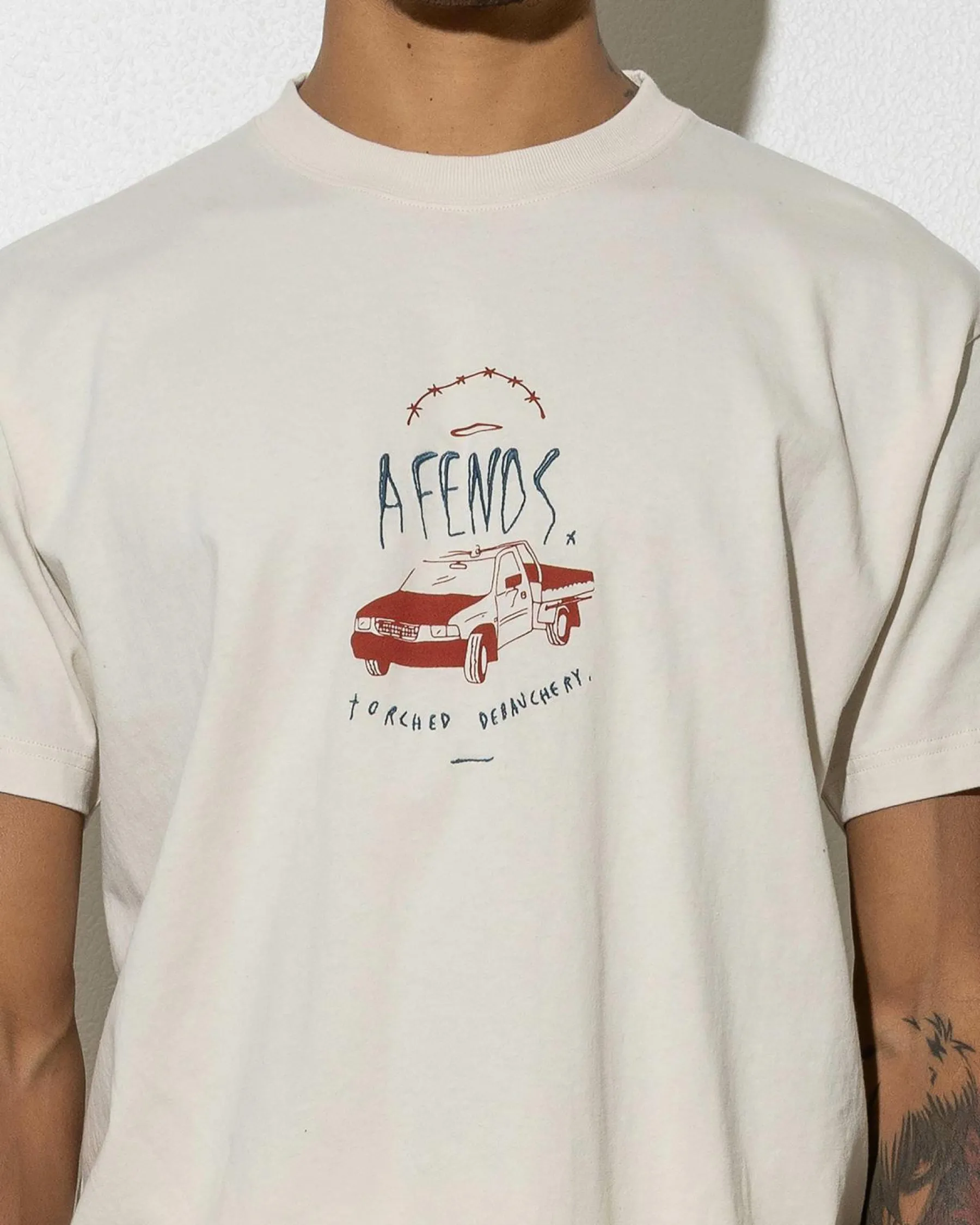Tops & T-Shirts*Afends Trayback Recycled T-Shirt Moonbeam