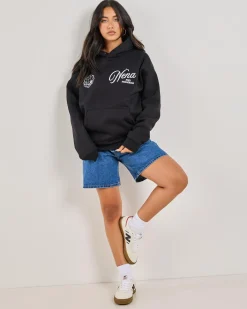 Jumpers & Hoodies*Nena & Pasadena Treaty Box Fit Hoodie Jet Black