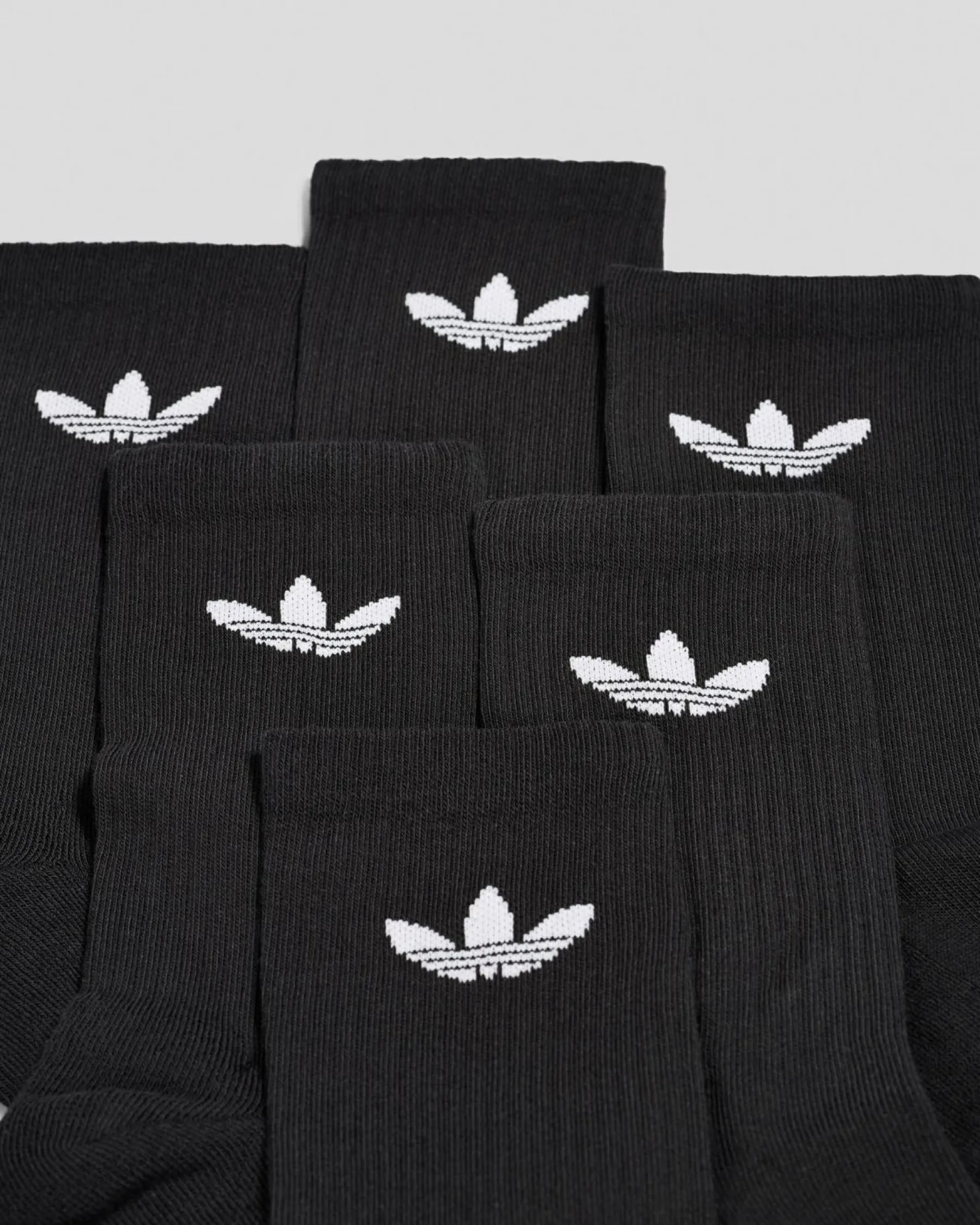 Socks|Socks*adidas Trefoil Crew Socks 6 Pack Black