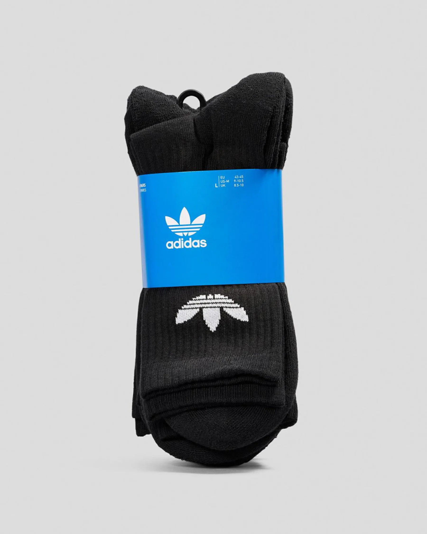 Socks|Socks*adidas Trefoil Crew Socks 6 Pack Black
