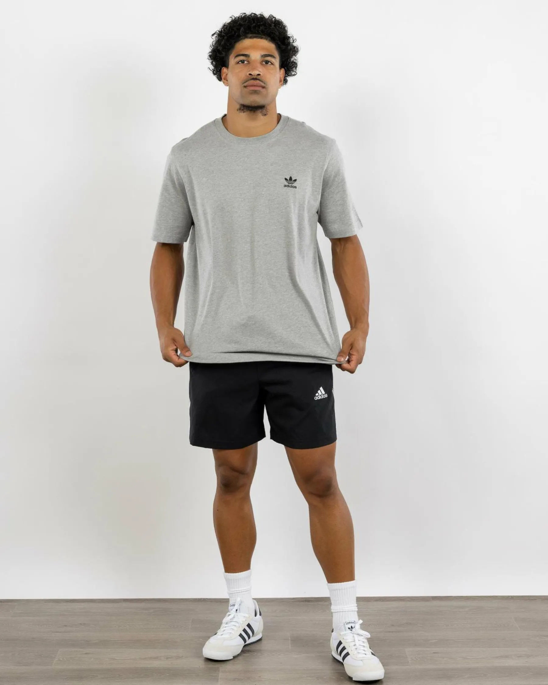 Tops & T-Shirts*adidas Trefoil Essential T-Shirt Medium Grey Heather