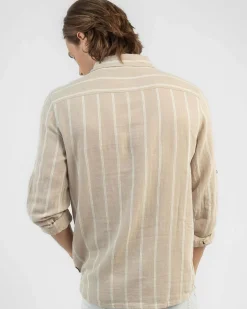 Clearance Trilogy Long Sleeve Shirt Tops & T-Shirts|Linen Blend