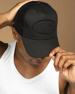 Headwear*Von Dutch Triple Trucker Cap Black