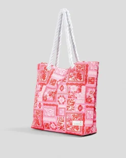 Beach Accessories|Bags*Topanga Tropical Beach Bag Pink/red