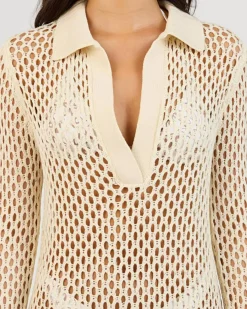 Tullum Crochet Cover Up Women Beach Covers & Overswim