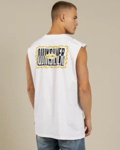 Tops & T-Shirts*Quiksilver Twisted Tides Muscle Tank White