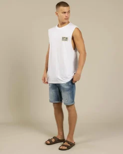 Tops & T-Shirts*Quiksilver Twisted Tides Muscle Tank White