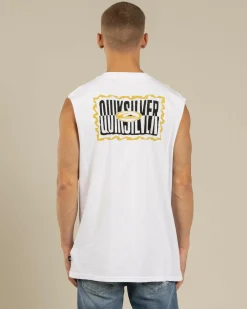 Tops & T-Shirts*Quiksilver Twisted Tides Muscle Tank White