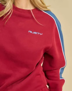 Jumpers & Hoodies*Rusty Two Timer Crewneck Sweatshirt Rhubarb