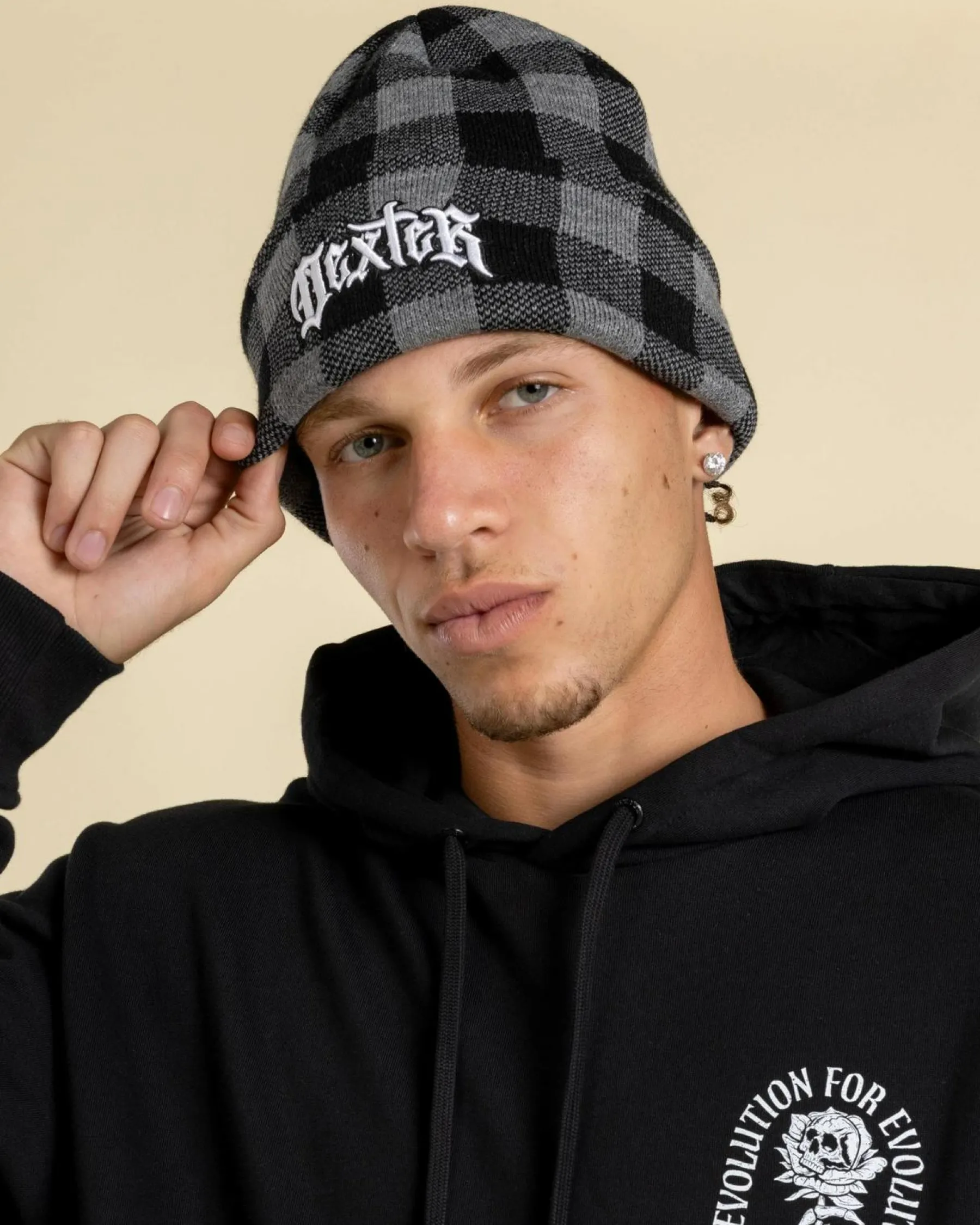 Headwear*Dexter Uncontrolled 2.0 Beanie Grey / Black