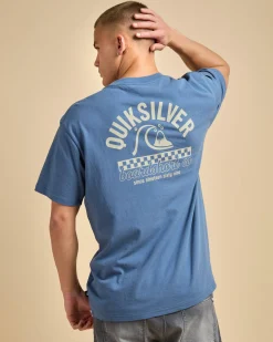 Tops & T-Shirts*Quiksilver Under The Lip T-Shirt China Blue
