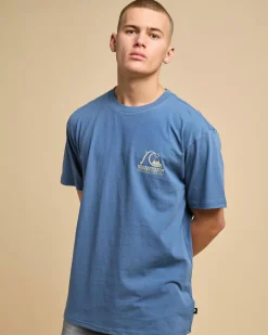 Tops & T-Shirts*Quiksilver Under The Lip T-Shirt China Blue