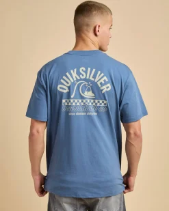 Tops & T-Shirts*Quiksilver Under The Lip T-Shirt China Blue