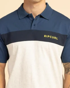 Tops & T-Shirts*Rip Curl Undertow Panel Polo Shirt Grey Marle/navy