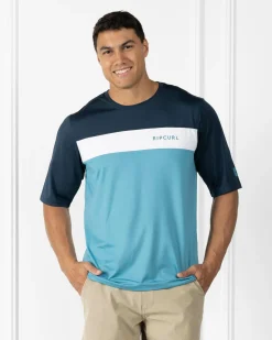 Rashies*Rip Curl Undertow Short Sleeve Rash Vest Ocean