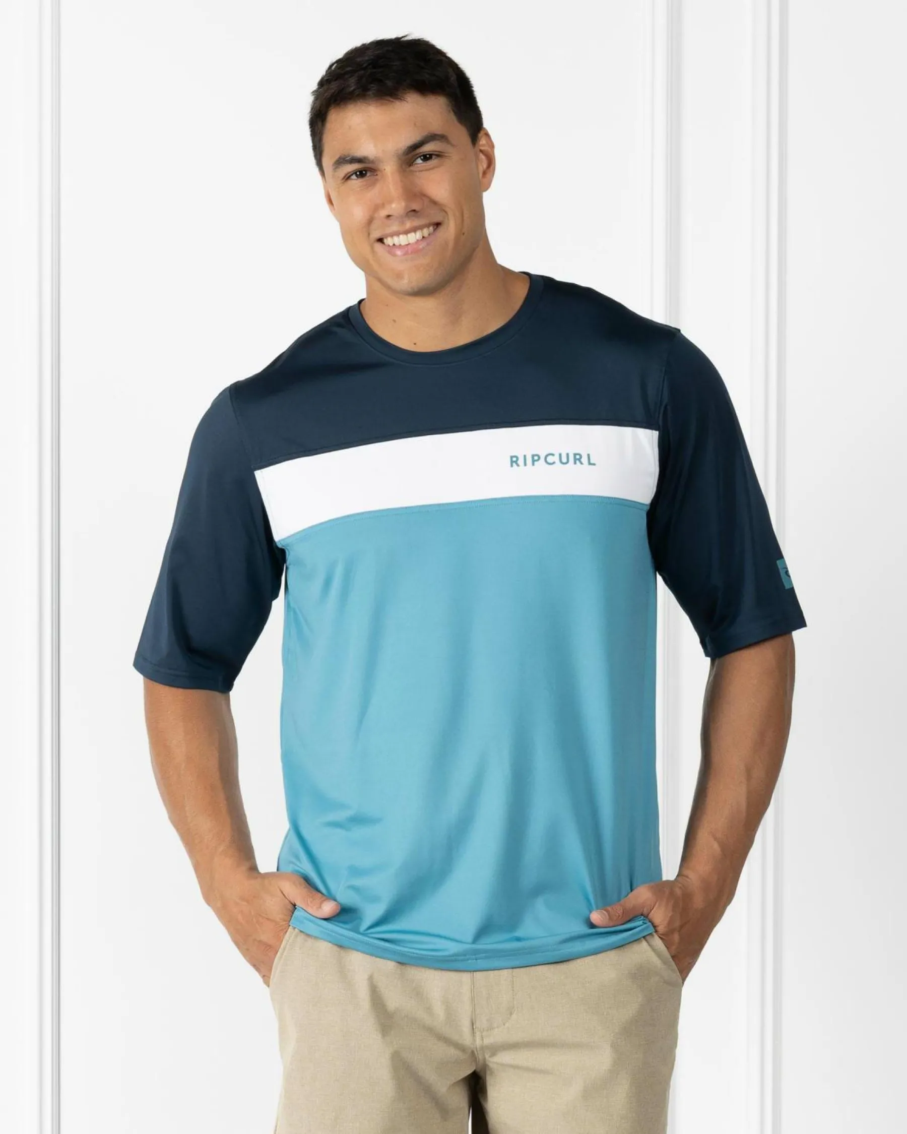 Rashies*Rip Curl Undertow Short Sleeve Rash Vest Ocean