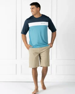 Rashies*Rip Curl Undertow Short Sleeve Rash Vest Ocean