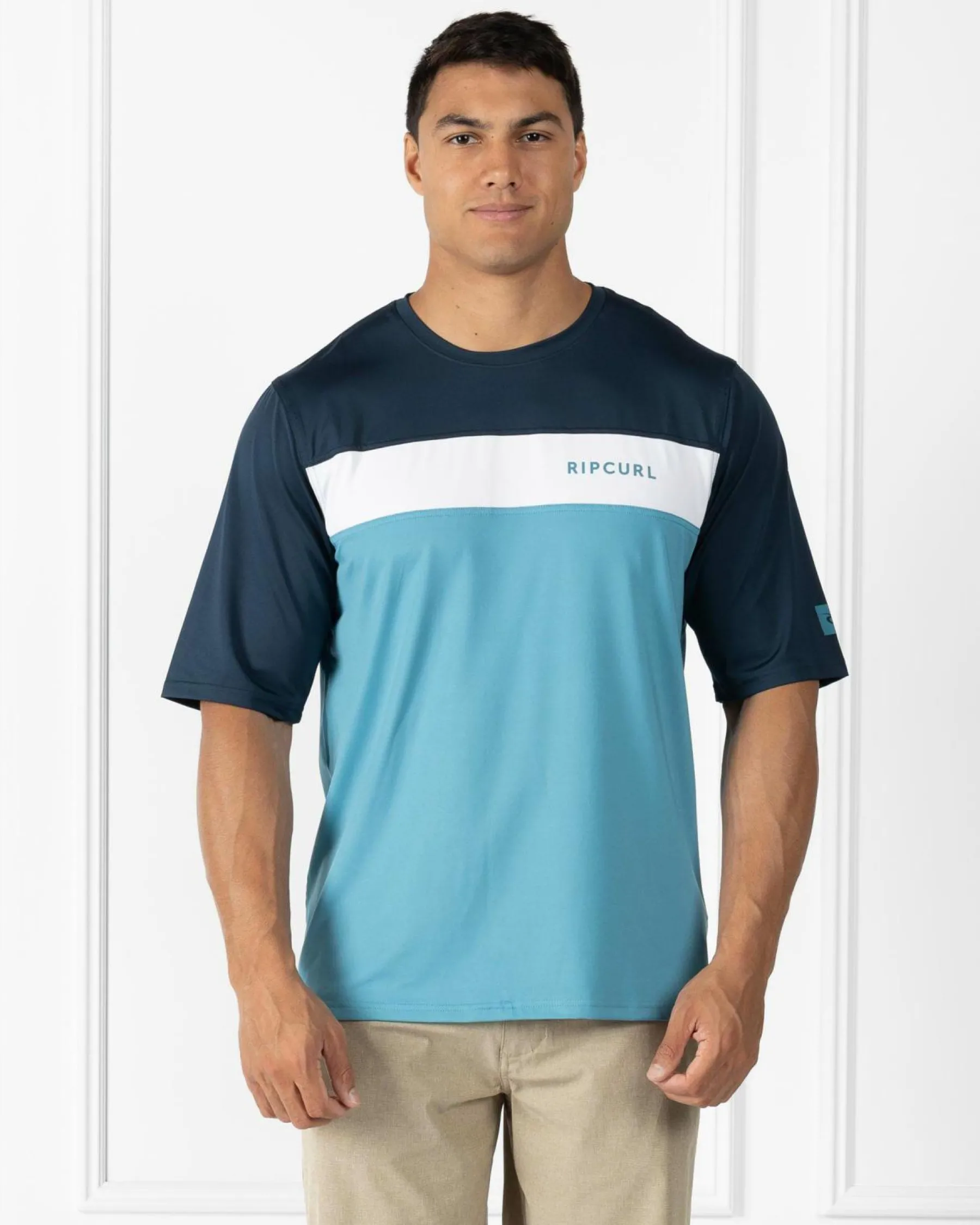 Rashies*Rip Curl Undertow Short Sleeve Rash Vest Ocean