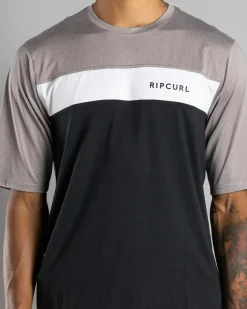 Rashies*Rip Curl Undertow Short Sleeve Rash Vest Black/ Grey