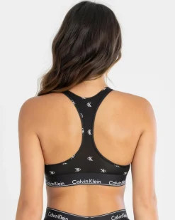 Sets|Intimates & Sleepwear*Calvin Klein Unlined Bralette Black Diamond Logo Print