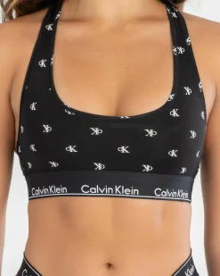 Sets|Intimates & Sleepwear*Calvin Klein Unlined Bralette Black Diamond Logo Print