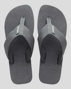 Flip Flops & Sandals*Havaianas Urban Basic Material Thongs Grey Steel