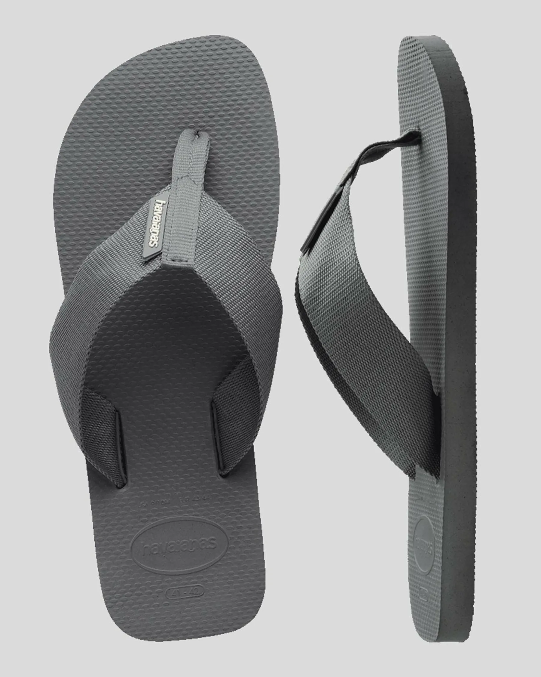 Flip Flops & Sandals*Havaianas Urban Basic Material Thongs Grey Steel