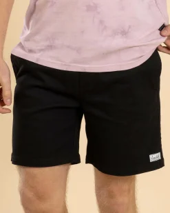 Shorts & Bottoms*Lucid Urbane Elastic Waist Shorts Black