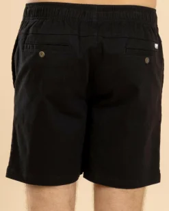 Shorts & Bottoms*Lucid Urbane Elastic Waist Shorts Black