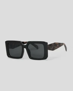 Sunglasses*Indie Eyewear Utah Sunglasses Black/grey Tort/smoke