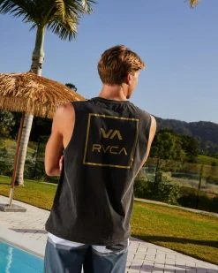 Tops & T-Shirts*RVCA VA All The Ways Muscle Tank Black Acid