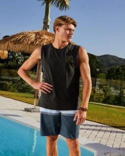 Tops & T-Shirts*RVCA VA All The Ways Muscle Tank Black Acid