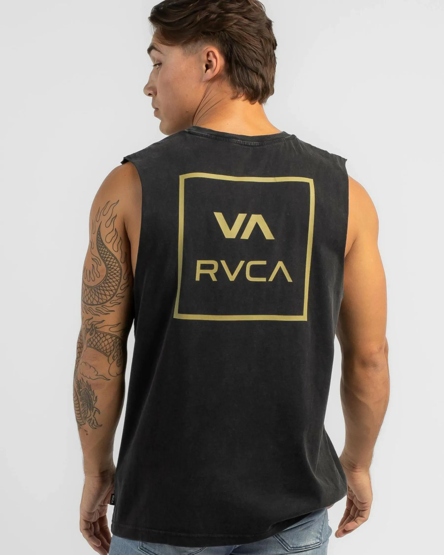 Tops & T-Shirts*RVCA VA All The Ways Muscle Tank Black Acid