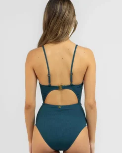 Outlet Valentina Twist Slinky Rib One Piece Swimsuit Women One Pieces