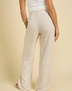 Sets|Linen Blend*Mooloola Vanessa Pants Natural Marle
