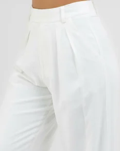 Sets|Linen Blend*Mooloola Vanessa Pants White