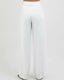 Sets|Linen Blend*Mooloola Vanessa Pants White