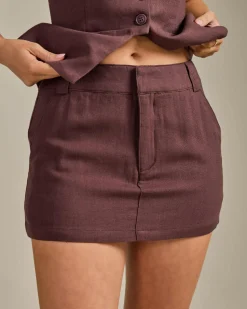Vanessa Skort Women Sets|Linen Blend